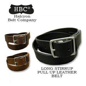 HALCYON BELT COMPANY(�n���V�I���x���g�J���p�j�[) LONG STIRRUP PULL UP LEATHER BELT [HBC-4] �x���g �{�v ���U�[ 32mm �C�M���X�� England�y��11,000�z�yRCP�z�v���A�b�v���U�[