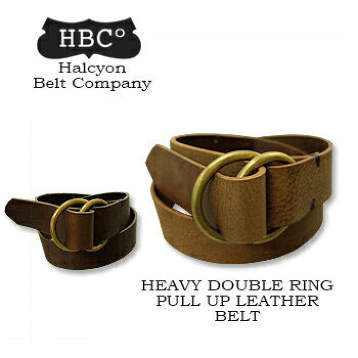 HALCYON BELT COMPANY ハルシオンベルトカンパニー HEAVY DOUBLE RING PULL UP LEATHER BELT HBC-5 プルアップレザー ベルト 本革 レザー 40mm イギリス製 England 11,000 smtb-kd RCP WEST WAVE