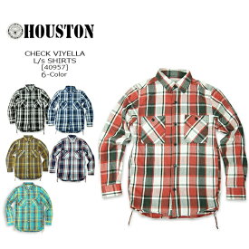 HOUSTON(ヒューストン) BLOCK CHECK VIYELLA L/S SHIRT[40957]6-Color ブロックチェック ビエラシャツ シャツ ネルシャツ 長袖シャツ メンズ レディース アメカジ ワークシャツ【\6,490】【smtb-kd】【RCP】