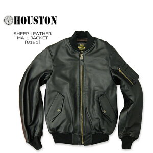 HOUSTON(�q���[�X�g��) SHEEP LEATHER MA-1 JACKET[8191] ���U�[ �r �~���^���[ �A���J�W �����Y �A�E�^�[�@ �y��47,080�z�t���C�g�W���P�b�g�yRCP�z