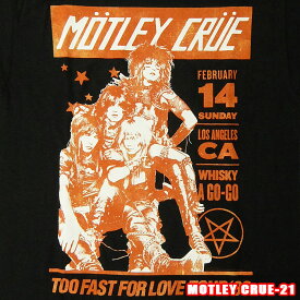 ROCK TEE MOTLEY CRUE-21[モトリークルー] VINTAGE WHISKY A GO GO ロックTシャツ バンドTシャツ ROCK T バンT【smtb-kd】【RCP】英国/米国のオフィシャルライセンス