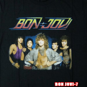 ROCK TEE BON JOVI-7[�{�� �W���r] TOUR '84�o�b�N�v�����g �p��/�č��̃I�t�B�V�������C�Z���X ���b�NT�V���c �o���hT�V���c �o��T