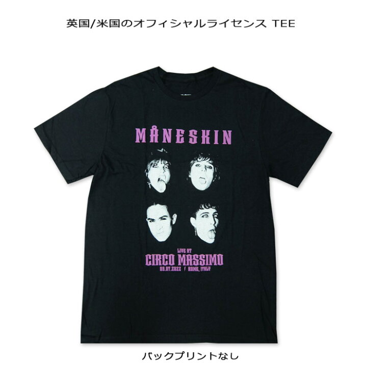 楽天市場】ROCK TEE MANESKIN-1[マネスキン] LIVE AT CIRCO MASSIMO 
