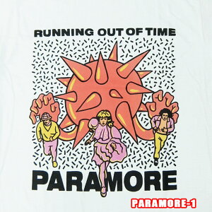 ROCK TEE PARAMORE-1[�p�����A]RUNNING OUT OF TIME�p��/�č��̃I�t�B�V�������C�Z���X ���b�NT�V���c �o���hT�V���c �o��T