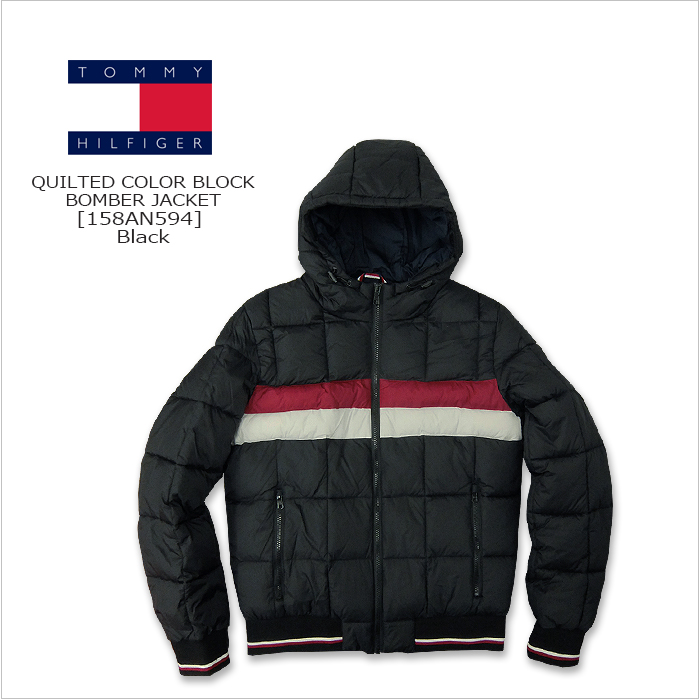 TOMMY HILFIGER(トミーヒルフィガー) QUILTED COLOR BLOCK BOMBER  JACKET[158AN594]ボンバージャケット 防寒 中綿 ジャケット キルティング【smtb-kd】【RCP】【\21,450】 | WEST  WAVE