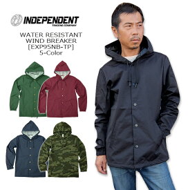 INDEPENDENT(インディペンデント) Water Resestant Hooded Wind Breaker [EXP95NB-TP] 撥水 フード ウインドブレーカー コーチジャケット スナップ アメカジ メンズ米国【\7,590】【smtb-kd】【RCP】