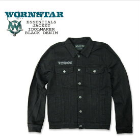 WORNSTAR(ウォーンスター) ESSENTIALS JACKET IDOLMAKER BLACK DENIM[WNS-J001]Gジャン デニムジャケット ロックブラックデニム【ロック　ロックテイストロックファッション メタル　バンド【RCP】