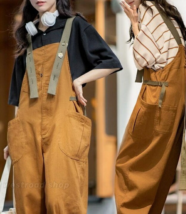 楽天市場】オシャレ レディース サロペット パンツ 綿95 