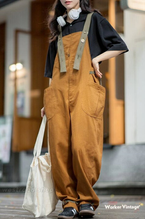 楽天市場】オシャレ レディース サロペット パンツ 綿95 