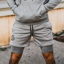 メンズファッション フェイクレイヤード ショートパンツ ハーフパンツ スポーツウェア ルームウェア トレーニングウェア ジムウェア ランニング 筋トレ ボトムス アウトドア 速乾