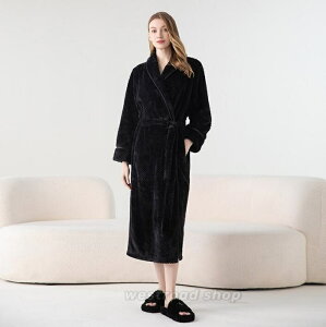 バスローブ レディース メンズ ふわふわ カップル ナイトガウン ガウン ルームウェア ロング丈 前開き 厚手 優しい肌触り ママ 子育て お風呂上がり あったか 吸水 速乾 おしゃれ リラックス