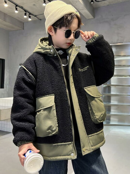 楽天市場】ボアジャケット 男の子 子供服 裏起毛 厚手 あつたか  