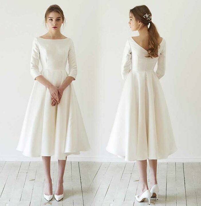 楽天市場】サテンドレス ワンピース ロングドレス オフショルダー 長袖 