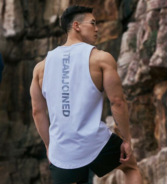楽天市場】クルーネック ノースリーブ メンズ コットンTシャツ ロゴ 
