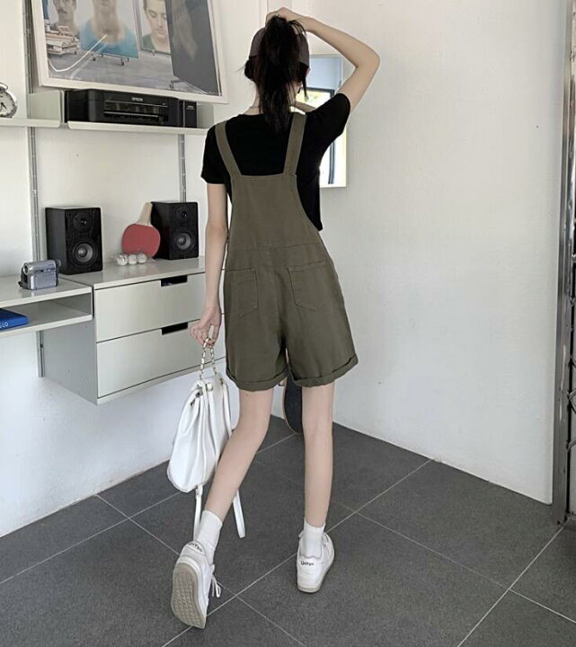 楽天市場】デニム レディース オーバーオール オールインワン ショート  