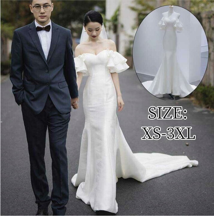 楽天市場】ウェディングドレス 結婚式 花嫁 マーメイドドレス ロング  