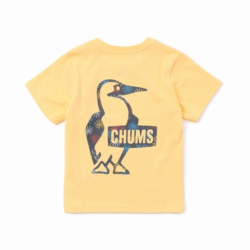 KidsCHUMSLogoHanabiTS CHUMS チャムス 全国一律送料無料 -YellowHaze 通常便なら送料無料 キッズブービーロゴハナビTシャツ