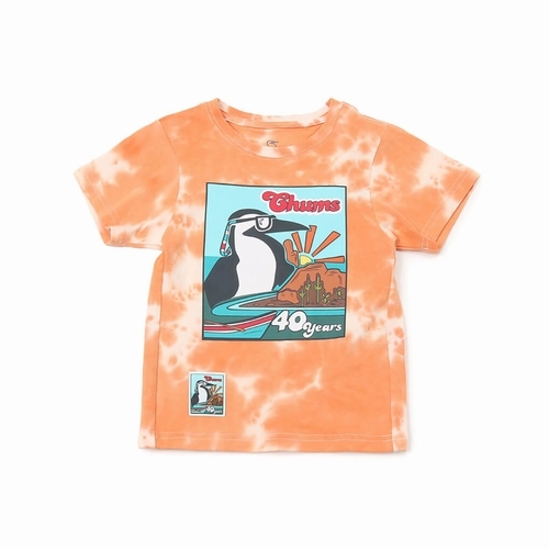 Kid’sCHUMS40YearsT-Shirt　CHUMS（チャムス）（キッズチャムス40イヤーズTシャツ(キッズ Tシャツ)）-OrangeTie-Dye