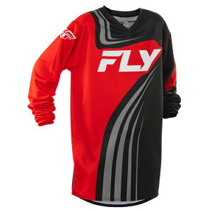 キッズ用 MXジャージ FLY F-16 ブラック/レッド/ホワイト 子供用 モトクロス 正規輸入品 WESTWOODMX 25