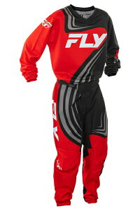 キッズ用 MXウエア 上下セット FLY F-16 ブラック/レッド/ホワイト ジャージ&パンツ 子供用 モトクロス 正規輸入品 WESTWOODMX 25