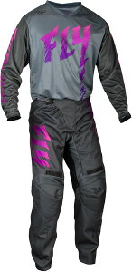 キッズ用 MXウエア 上下セット FLY 24 F-16 グレー/チャコール/ピンク ジャージ&パンツ 子供用 モトクロス 正規輸入品 WESTWOODMX