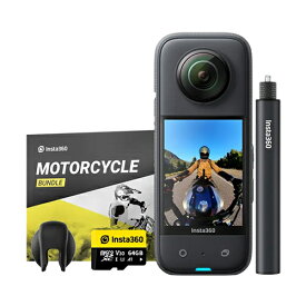 Insta360 X3 バイクセット 360度アクションカメラ 360度カメラ アクションカメラ 1/2インチ48MPセンサー IPX8防水 5.7K360度動画 72MP360度写真 手ブレ補正 アクティブHDR 4K一人称視点 60fps自撮り