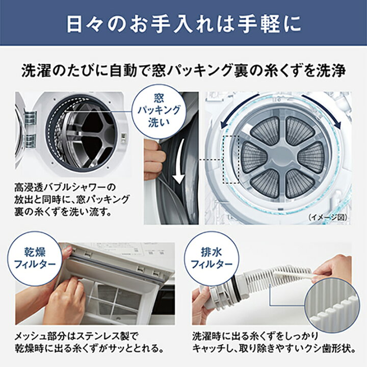 楽天市場】Panasonic ドラム式洗濯乾燥機 NA-LX127CL-W パナソニック 