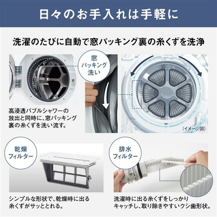楽天市場】パナソニック ななめドラム洗濯乾燥機 左開き NA-LX125CL-W 
