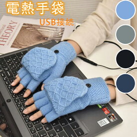 手袋 ヒーター手袋 電熱手袋 ヒーター グローブ USB接続 加熱 指なし 防寒 あったか USB 手袋 ヒーター内蔵 パソコン作業用 冬用 暖かい セール