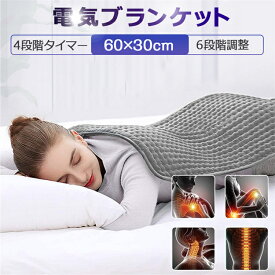 電気マット ホットマット 電気毛布 加熱パッド 水洗いOK ひざ掛け 足温器 防寒保温 ミニ デスク下 60×30cm 6段階温度調節 過熱保護 タイマー機能付き 折りたたみ 足元用 在宅勤務 冬家電 防寒 アウトドア 冷え性対策