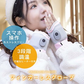 電熱グローブ 指なし 電熱手袋 レディース メンズ 電気 ヒーターグローブ バイク用 グローブ スマホ対応 電熱インナー usb充電 温度調節 冬 防水 防寒