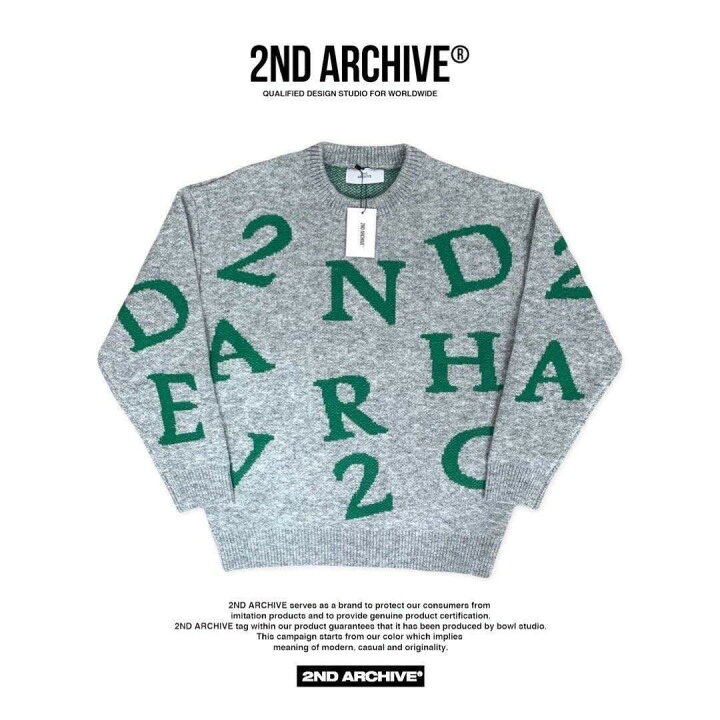 楽天市場】2ND ARCHIVE セカンドアーカイブ セーター 総柄 ニット 