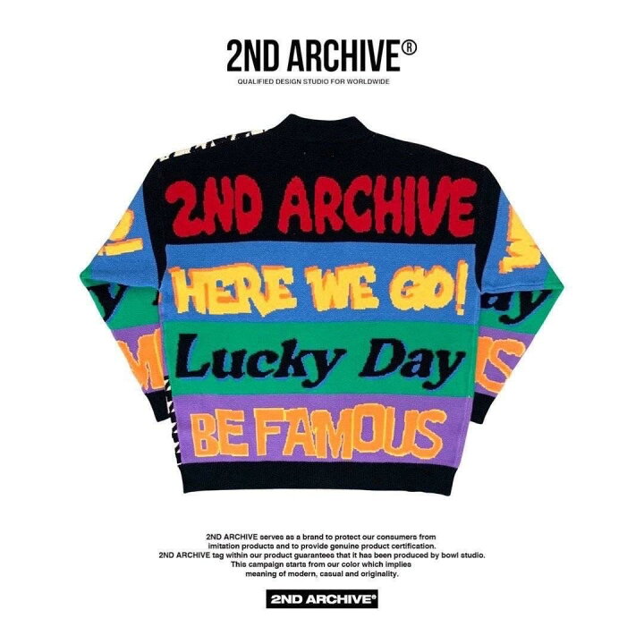 楽天市場】2ND ARCHIVE セカンドアーカイブ カーディガン 総柄 ニット 