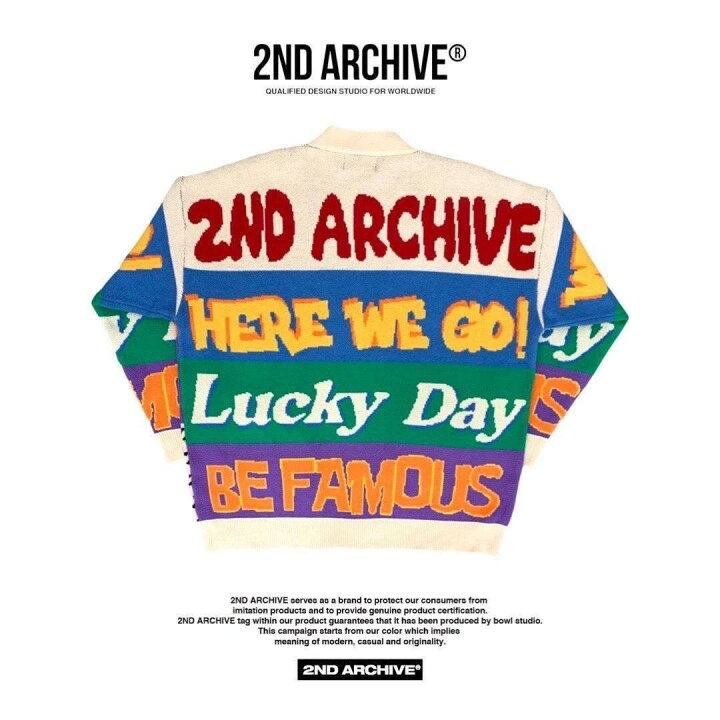 楽天市場】2ND ARCHIVE セカンドアーカイブ カーディガン 総柄 ニット 