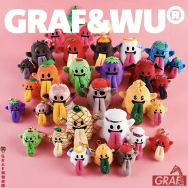 セール中 GRAF&WU グラフアンドウー キーホルダー ロゴキャラクター キーチェー チャーム エンジェル デビル ブランド 海外ファッション 海外ブランド　中国ファッション ユニセックス メンズ レディース ストリート (graf-054)