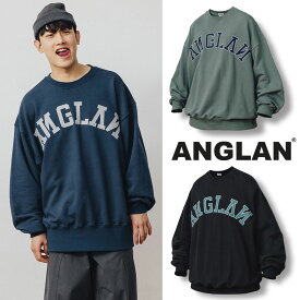 ANGLAN アングラン Applique Big Logo Sweat Shirt 送料無料 アーチロゴ スウェット オーバーサイズ 長袖 ユニセックス