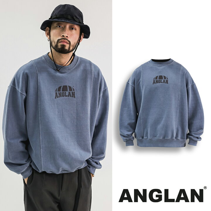 ANGLAN Pigment Washed Sweat Shirt アングラン ピグメント ウォッシュ スウェット