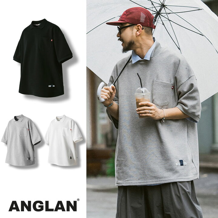 楽天市場】ANGLAN アングラン Pocket Wing Collar Half Tee 送料無料 