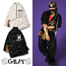GALFY ガルフィー いにしえチンピラ SET UP (133026) 正規品 送料無料 パンツ ベロア ユニセックス オーバーサイズ ビッグシルエット ゆったり ストリート レディース メンズ 90年代 GAL パープル ブラック