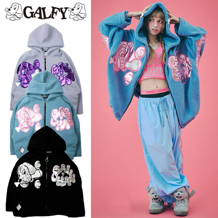 楽天市場】GALFY ガルフィー ピッカピカのダブモコパーカー あす楽対応 