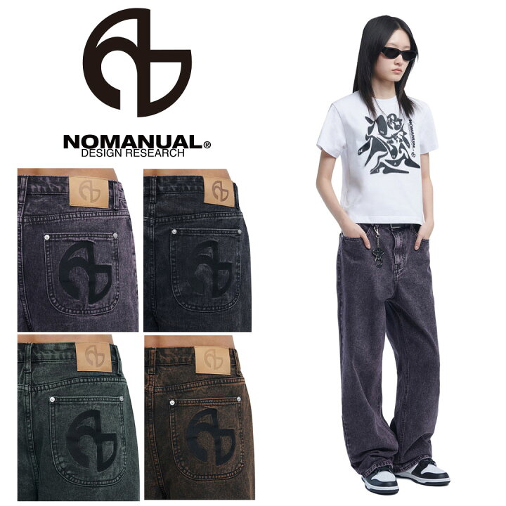 楽天市場】NOMANUAL ノーマニュアル SEMIWIDE DENIM PANTS 送料無料 