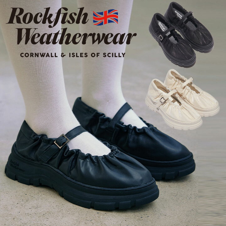 楽天市場】Rockfish Weatherwear FLATFORM SCRUNCH MARYJANE ロック 