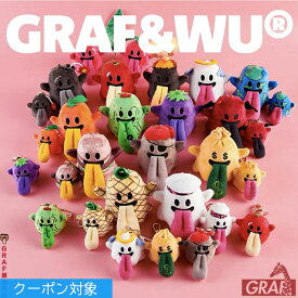 6/4～セール GRAF&WU グラフアンドウー キーホルダー ロゴキャラクター キーチェー チャーム エンジェル デビル ブランド 海外ファッション 海外ブランド　中国ファッション ユニセックス メンズ レディース ストリート (graf-054)