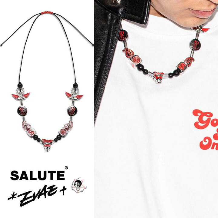 楽天市場】SALUTE サルーテ ネックレス EVAE MOB/エヴァーモブ EVAE 