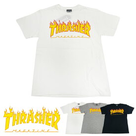 THRASHER(スラッシャー) FLAME S/S TEE (th91130) フレーム ショートスリーブ Tシャツ スラッシャー Tシャツ 半袖 TEE プリント メンズ レディース ユニセックス 送料無料