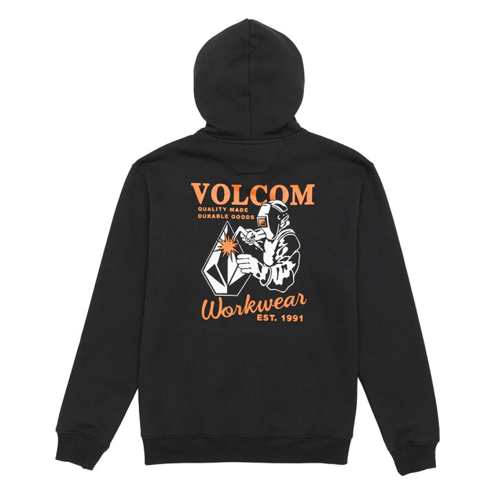 楽天市場】VOLCOM ボルコム Welder Zip Hooded Hoodie - Black 送料 