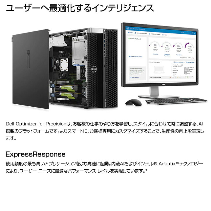 楽天市場】【メモリ32GBに倍増中↑】DELL Precision T5820SMT Xeon 