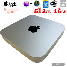 【中古】Apple Mac mini MGEQ2J/A Late 2014 A1347 小型デスク 選べるOS Monterey or Bigsur [Corei7 4578U 3.0Ghz SSD512GB メモリ16GB ]：良品