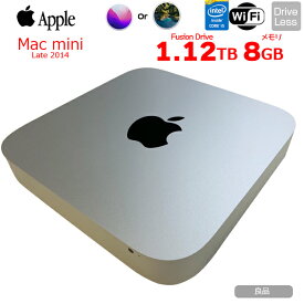 【中古】Apple Mac mini MGEQ2J/A A1347 Late 2014 小型デスク 選べるOS Monterey or Bigsur [Core i5 4308U 2.8GHz 8GB FusionDrive1TB 無線 BT ]：良品