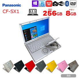【中古】Panasonic CF-SX1 選べるオリジナルカラー 中古 ノート Office Win10 [Core i5 2540M 8GB SSD256GB ROM　 無線 カメラ 12.1型] ：良品